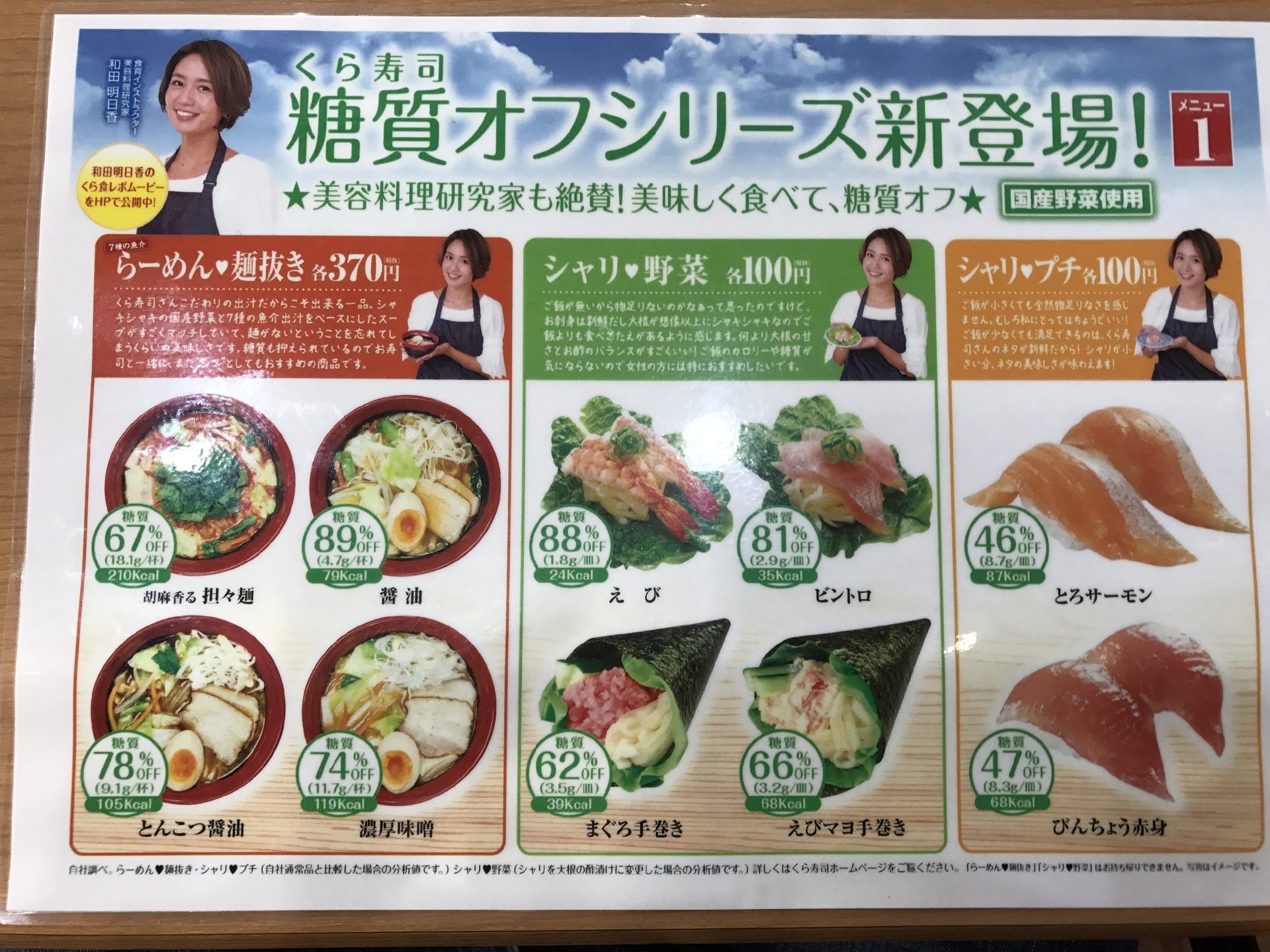 ばっちばちhachiya 無添 くら寿司 糖質オフメニュー